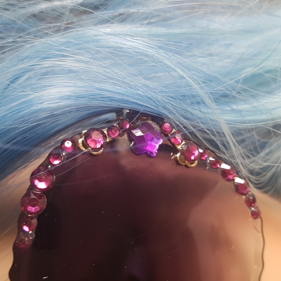 UV400 Purple Rhinestone Deluxe Sunglasses - Picture 5 of 10